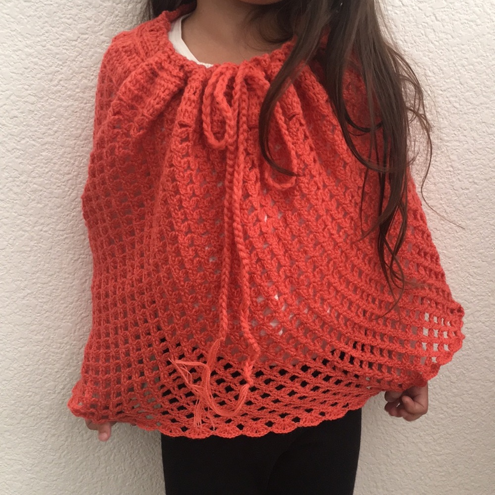 Handmade toddler poncho